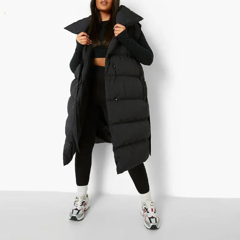 2023 Custom Long Hooded Winter Waterproof Wool Lining Puffer Jacket Men Women Keep Warm Popular Wholesale