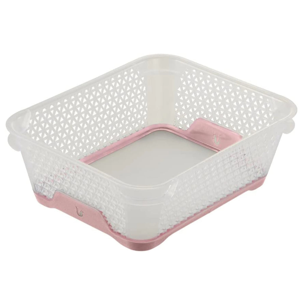 Mini Basket Non-Slip DIN A6 20 x 16 x 7 cm Jonas Transparent/Pink