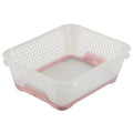 Mini Basket Non-Slip DIN A6 20 x 16 x 7 cm Jonas Transparent/Pink