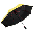 Wholesale Windproof UV Protection Automatic Red Fiberglass Ribs 23 Inches Three Folding Umbrella with Logo