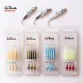 New 80mm 5.7g Three Head Five tails Soft Bait Set Luminous Swimbait Simulated Jigging Lure for Ocean Fishing Lure Bait