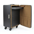 Exhibition Jewelry Case Organizer Suitcase Chain Rings Necklaces Travel Case Metal Sample Jewelry Trolley