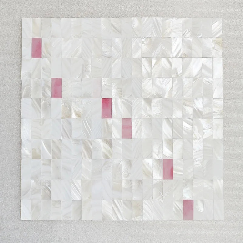 Wholesale 300x300mm Shell Design Mosaic Tiles White Color Mosaic Tile Bathroom Wall Natural Crafts for Kitchen Balcony Bathroom