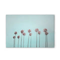 Made In Germany - Home Decor Canvas Picture Palmen Blue Pink - Wall Painting Mural In Blue And Pink - Stretcher Frame Art