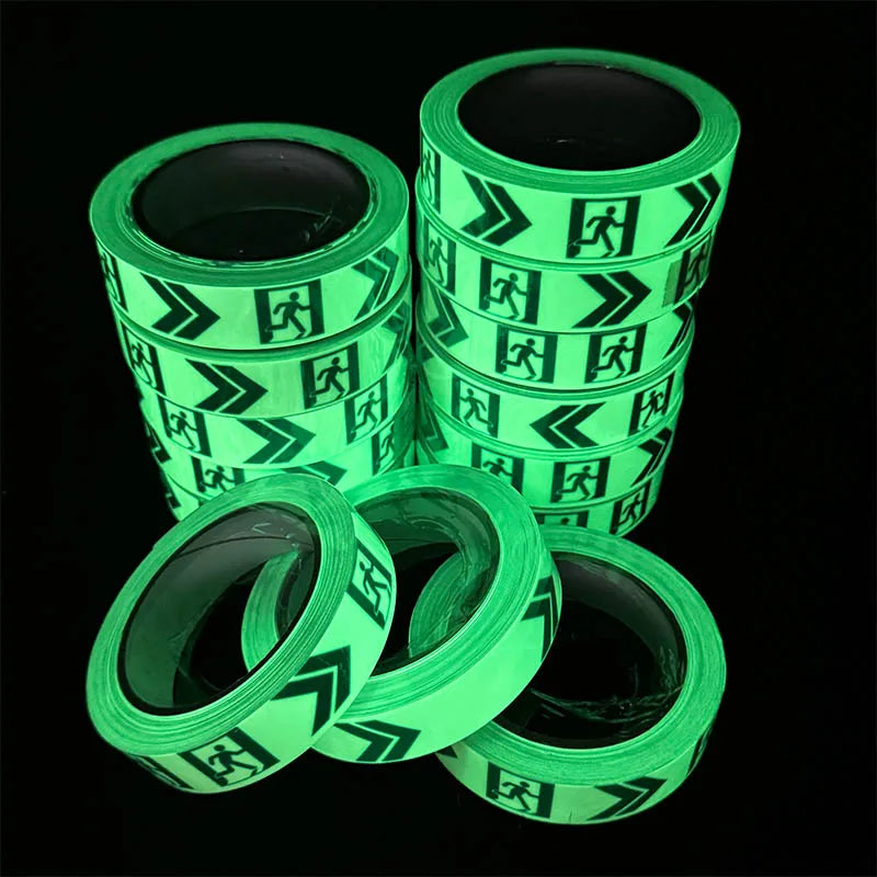 1.24mx45.7m Advertisement Grade PVC Printable Luminous Film EXIT Extinguisher Sign Photo Luminescent Tape Vinyl Glow in the Dark