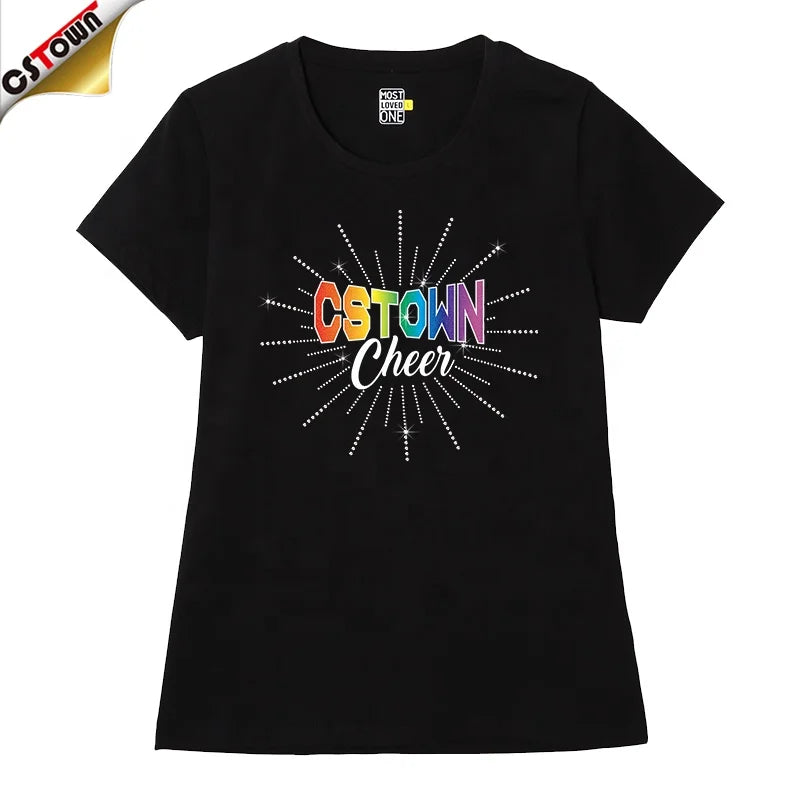Manufacturer Custom Rhinestone Heat Transfer Cheer Custom Bling Rhinestone