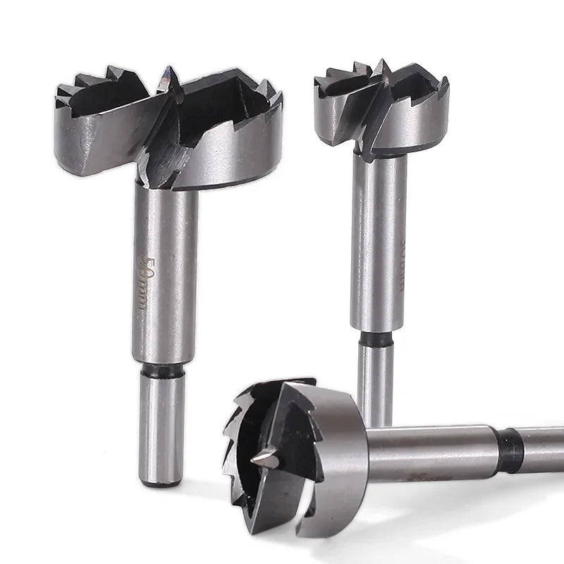 High Carbon Steel Forstner Drill Bit Set Woodworking Multi-Tooth Hole Saw Boring Cutter 6mm-55mm Dia for Repairs Crafting