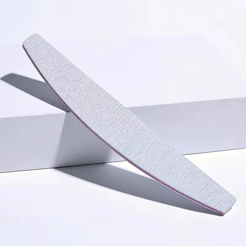 Best Double-Sided Nail File 180/240 for Natural Nails Salon Quality Straight Pattern EVA and Sandpaper for Nail Care