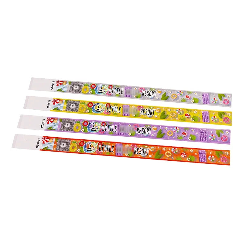 High Quality Custom Logo Printed Bracelet Waterproof Tyvek Wristband Paper for Event Party Supplies