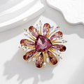 American Style Crystal Sunflower Brooch High-end Exquisite Flower Elegant Brooch