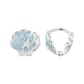Trendy New Design Ocean Jewelry Collection Enamel 925 Silver Blue Oil Drop Shell Starfish Hoop Huggie Gold Parties Gifts