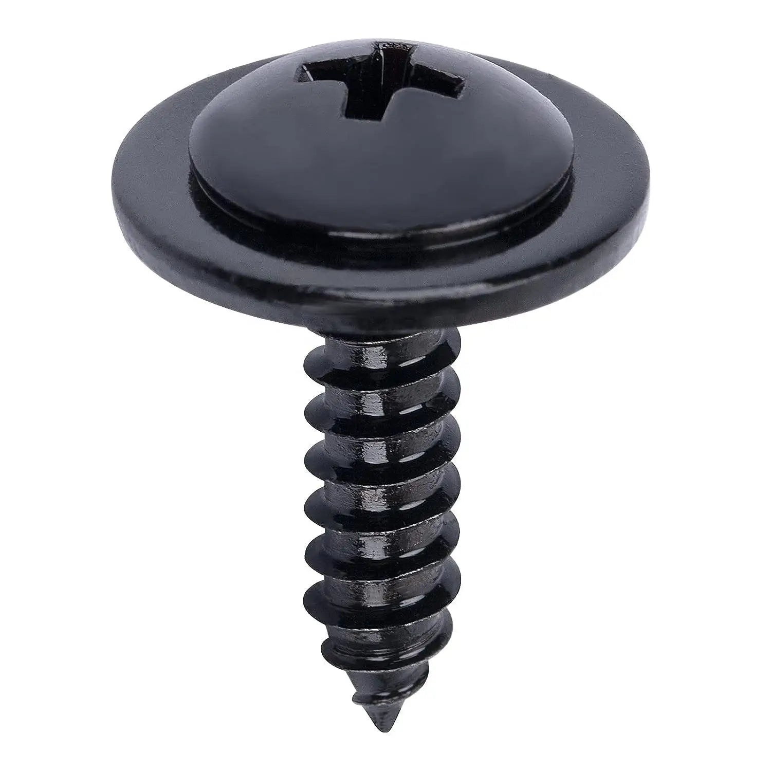 Jintai DIN 6901 ST4.8 16mm Steel Cross Recessed Pan Head Tapping Screws Plain Washer Assemblies ISO 7049 for Auto Industrial Use