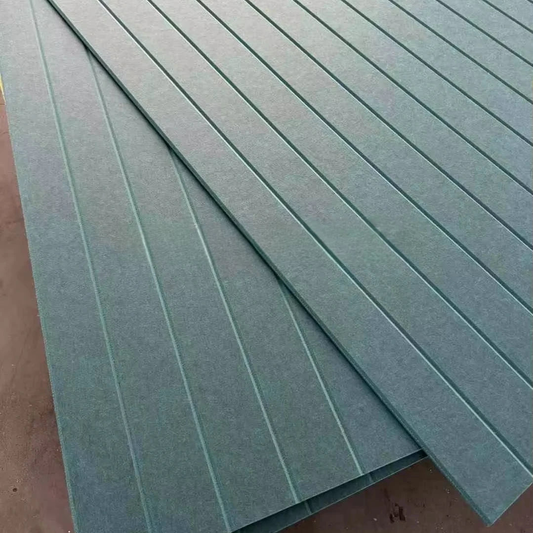 Custom Horizontal Lines 3D V-groove Sound Absorbing Recycled 100% Polyester Fiber PET Felt Acoustic Wall Panels