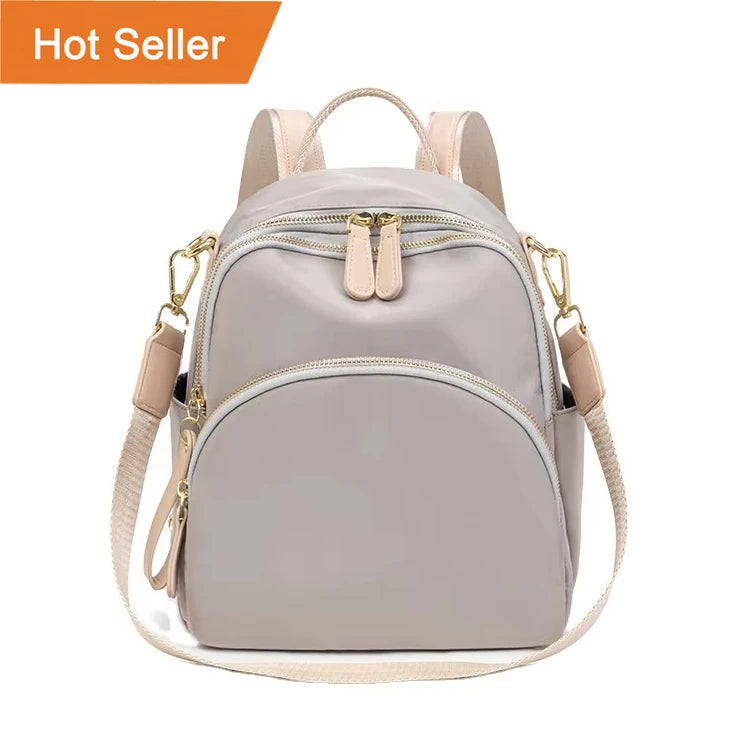 Simple Design Waterproof Kids Backpack Small Girl Fashion School Bag Anti-Theft Feature Zipper New Design Simple Solid Color