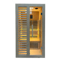 Free Ocean Freight Modern 2-Person Red Cedar Far Infrared Sauna with Computer Control Panel Wet Steam Function and Accessories
