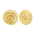 Latest 18K Gold Plated Stainless Steel Jewelry Winding Conch Design Ear Stud Waterproof for Woman Accessories Earrings E241563