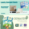 Solid Eco-Friendly Medium Foam Laundry Detergent Sheets 50%-80% Active Ingredients Lavender Fresh Linen Fragrance Customized