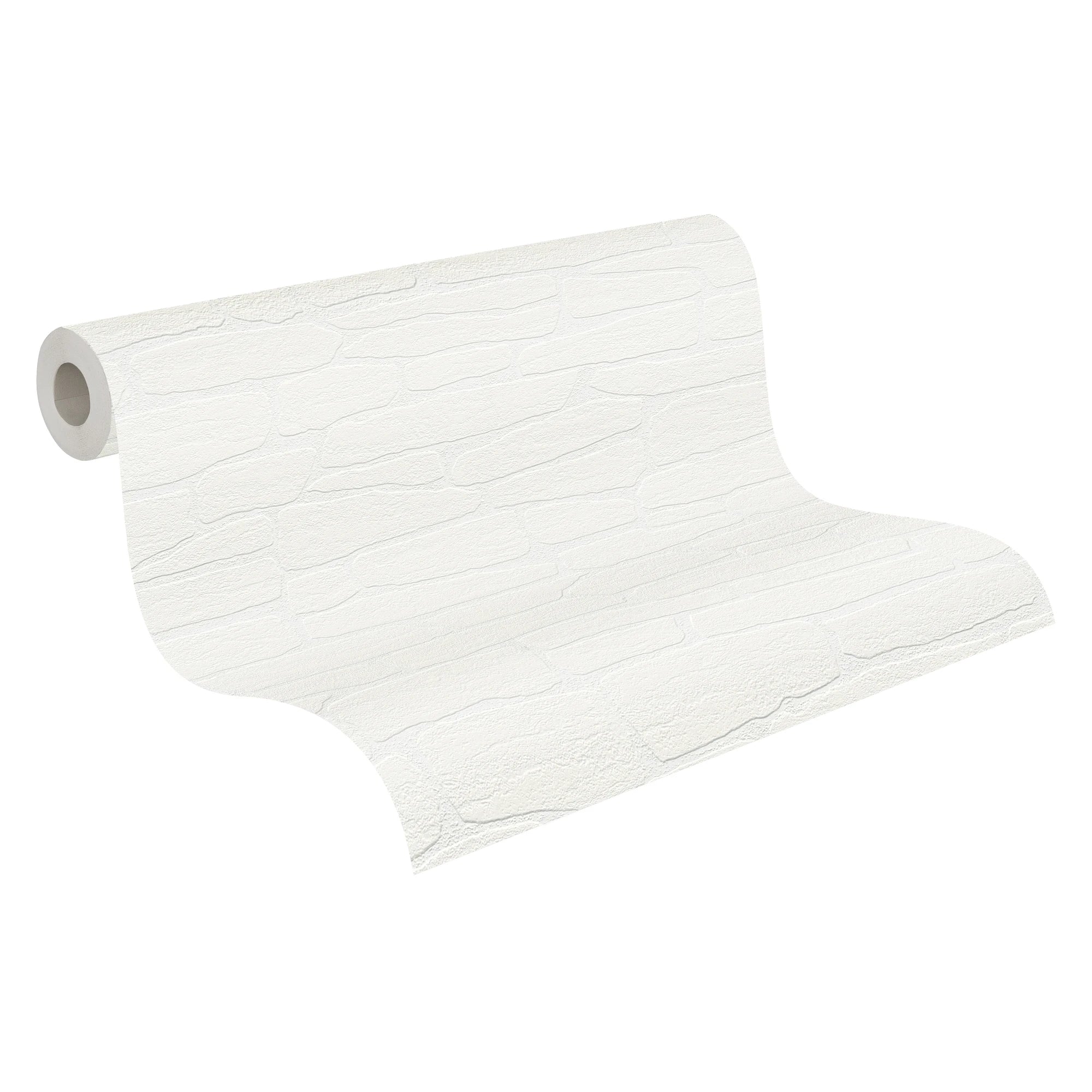 Made in Germany - Coatable Wallpaper rolls Stone Paintable White Non Woven Vinyl Wallpaper for costum painting - 1005 x 053 m