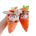 Factory Cute Plush Carrot Rabbit Doll Keychains Toy Pendant Plush Transforming Carrot Rabbit Bunny Keyring Stuffed Animal Toys