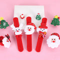 Christmas Children Hand Slap Clap Bracelet Gift Bracelets Decorations Christmas Snap Rings Gift for Kids Xmas Pop Circle