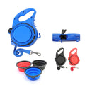 Multifunction Flexi Extendable Dog Leash 4 in 1 With Portable Water Bottle Bowl Drink Pet Long Retractable Accessories