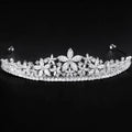 Wholesale JR Brand Women's Large Brass Crystal Headband Flower Bride Crown with Gold/Nickel Finish for Wedding Hair Accessories