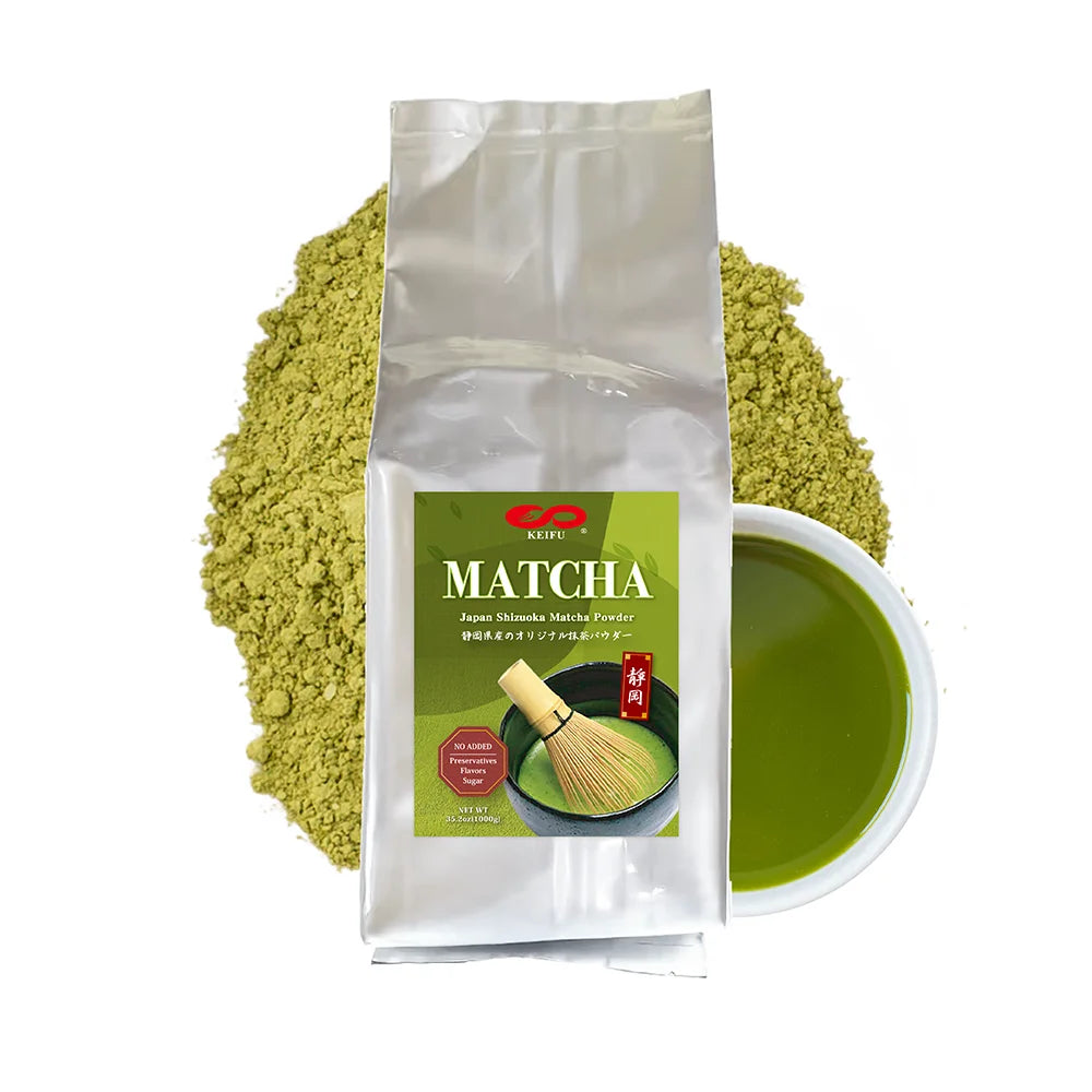 KEIFU 1kg/bag Commercial Pure Matcha Taiwan Shizuoka Aroma Flavor Powder for Pearl Milk Tea & Green Tea Toppings OEM