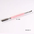 Double Sided Stainless Steel Reusable Eco-friendly Nail Cuticle Pusher Manicure Tool for Cuticle Removal Dead Skin Pusher Pink