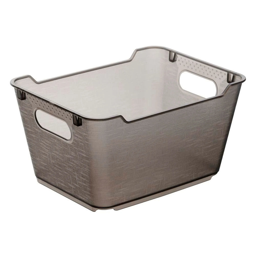 Storage Box Polypropylene 1.8 l Lotta Crystal Grey 19.5x14x10 cm