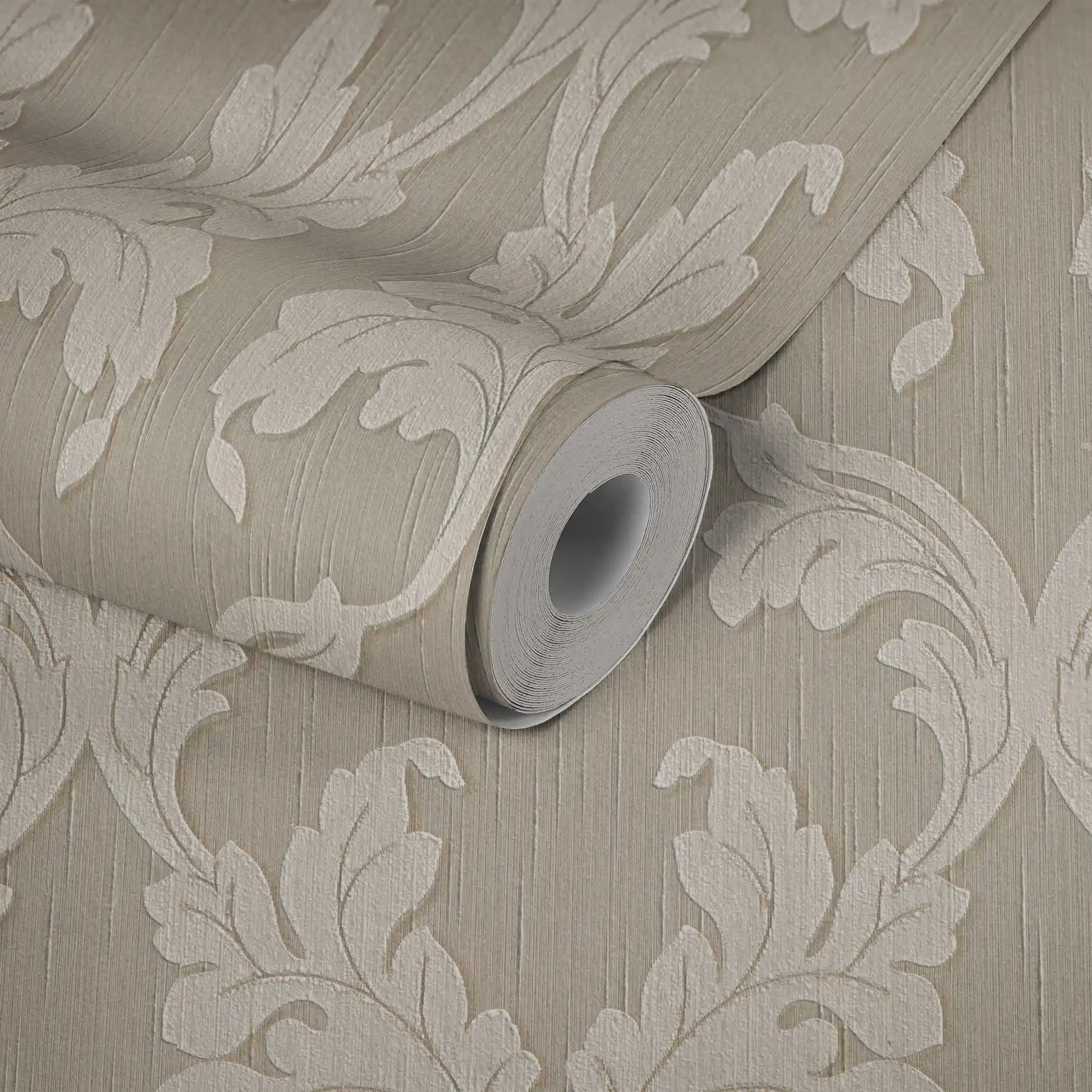 Made Germany-Sale Wallpaper Rolls Damask Modern Beige Cream Non Woven Wash-Resistant Wallpaper for Living Room Kitchen 1005 X