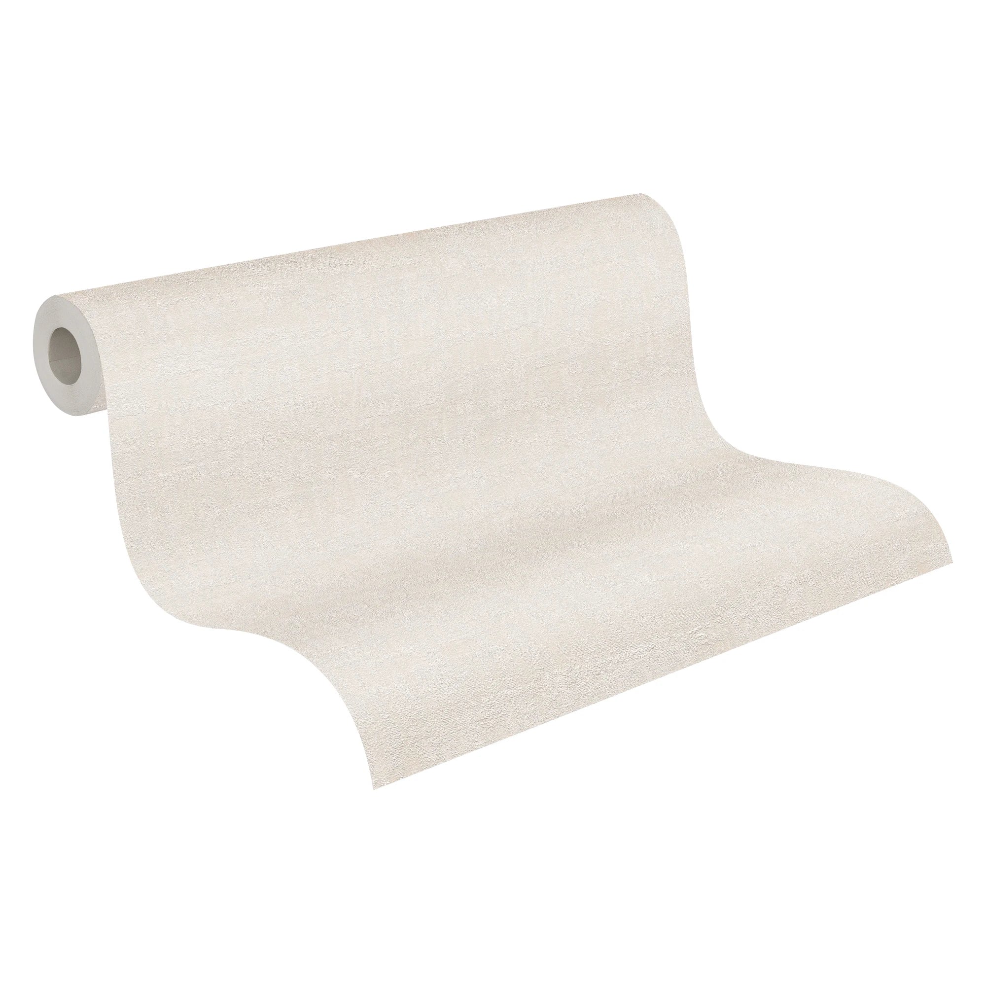 Made in Germany - Wallpaper rolls Structure Cream Beige - Non Woven Vinyl - Wallpaper Monochrome for Walls - 1005 x 053 m