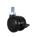 Modern 1.5 Inch Nylon Castor Wheels 3/8\" Size Locking Feature for Bedroom School Living Room Supermarket Workshop Furniture