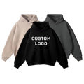 100% Cotton Hoodies Blank Thick French Terry Heavy Weight Oversized Hoodies Custom Print Logo Men's Hoodies & Sweatshirts