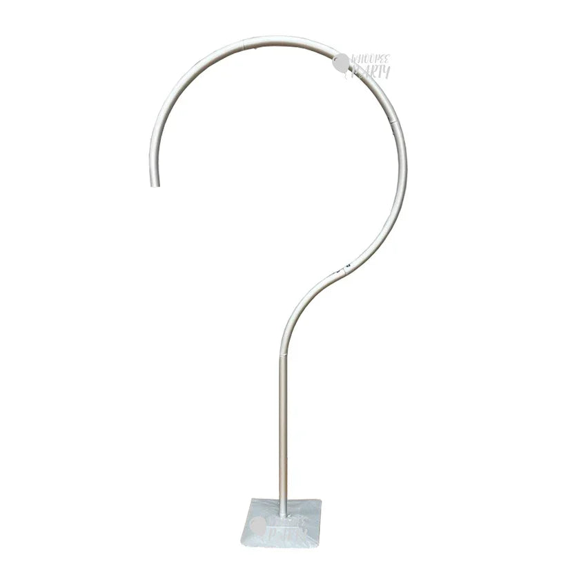 6ft H Aluminum Alloy Sturdy Portable Balloon Flower Question Mark Stand for Gender Reveal Event Decoration
