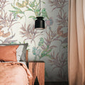 Made in Germany Photo Wallpaper Murals Bird Coloured White Green Violet Non Woven Vinyl Wall Mural Leaves Scenic - 159 x 280 m
