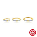 S925 Sterling Silver 18K Gold Plated Zirconia Huggie Hoop Earrings Multi Size Cartilage Hoop for Women Classic Design