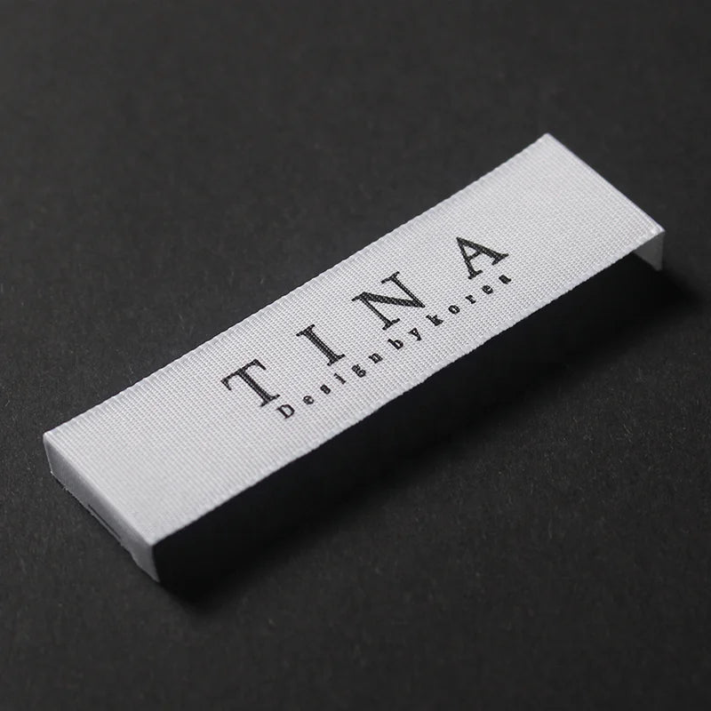 Popular Products Customized Logo Clothing Woven Labels Wholesale Embroidered Clothing Labels Cotton and Linen Collar Labels