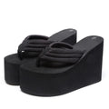 2025 Platform Heel Thick Bottom Non-slip Fashionable Outdoor Sandals Women's Flip Flops Summer