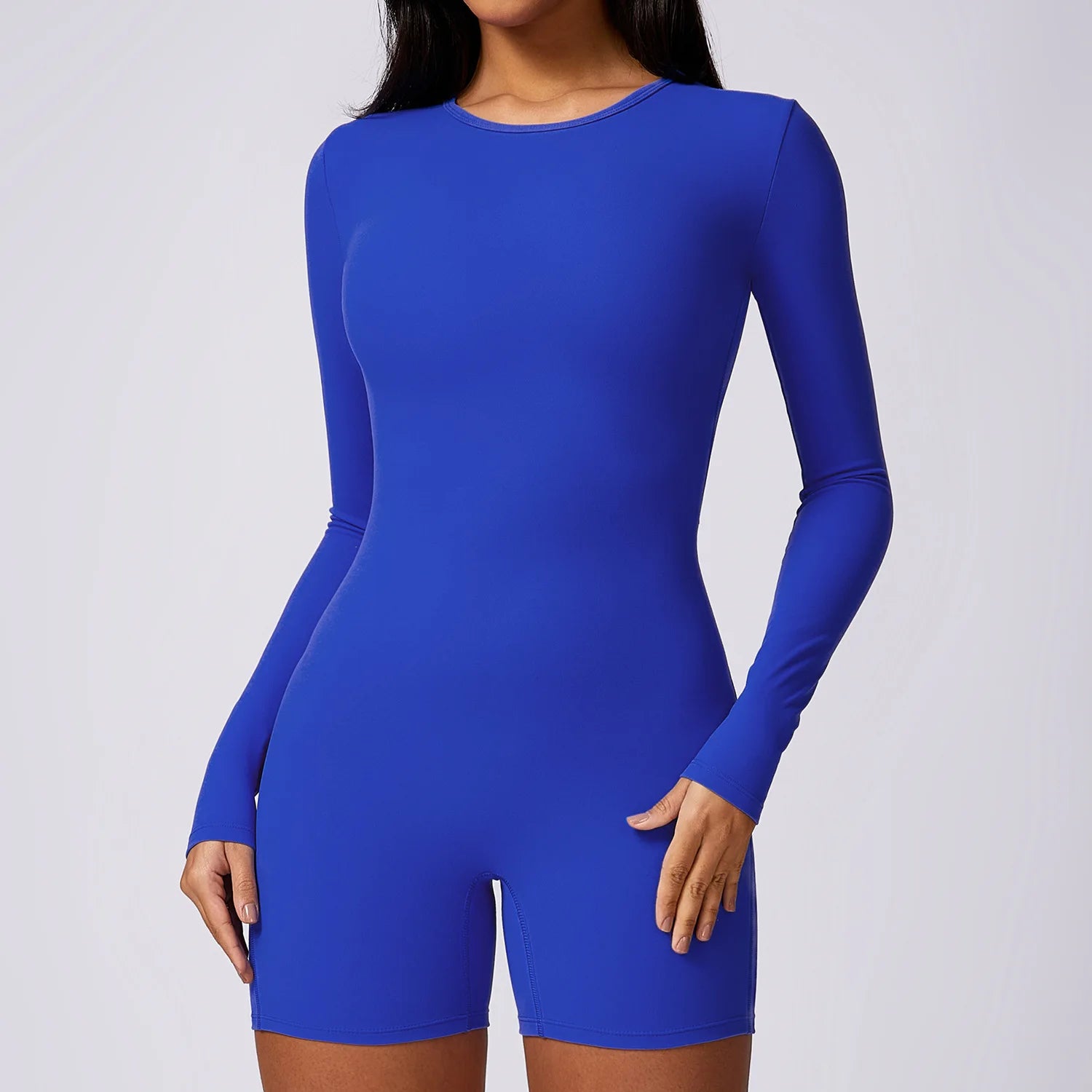 New Summer Women's Square Collar Short Sleeve Tight Jumpsuit Fashion Square Collar Sweat Resistant Breathable Jumpsuit