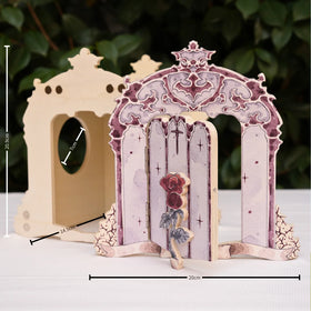Original Design Rose-Shaped Solid Wood Large Multi-Functional Hamster Hide