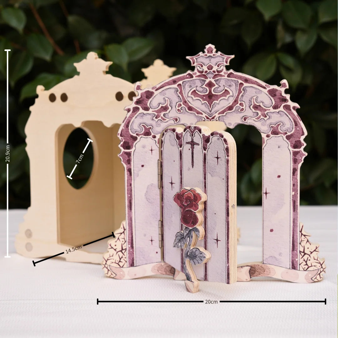Original Design Rose-Shaped Solid Wood Large Multi-Functional Hamster Hide MegaBDM