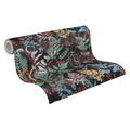Made in Germany Luxury Non Woven Floral Wallpaper Rolls Black Green Yellow Red for Living Room Kitchen Hotel Use 1005x053m