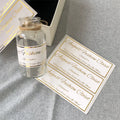 Customizable Waterproof Adhesive Sticker Copper Glass Bottle Shaped Custom Color Logo Custom Size Gift Craft Packaging Labels
