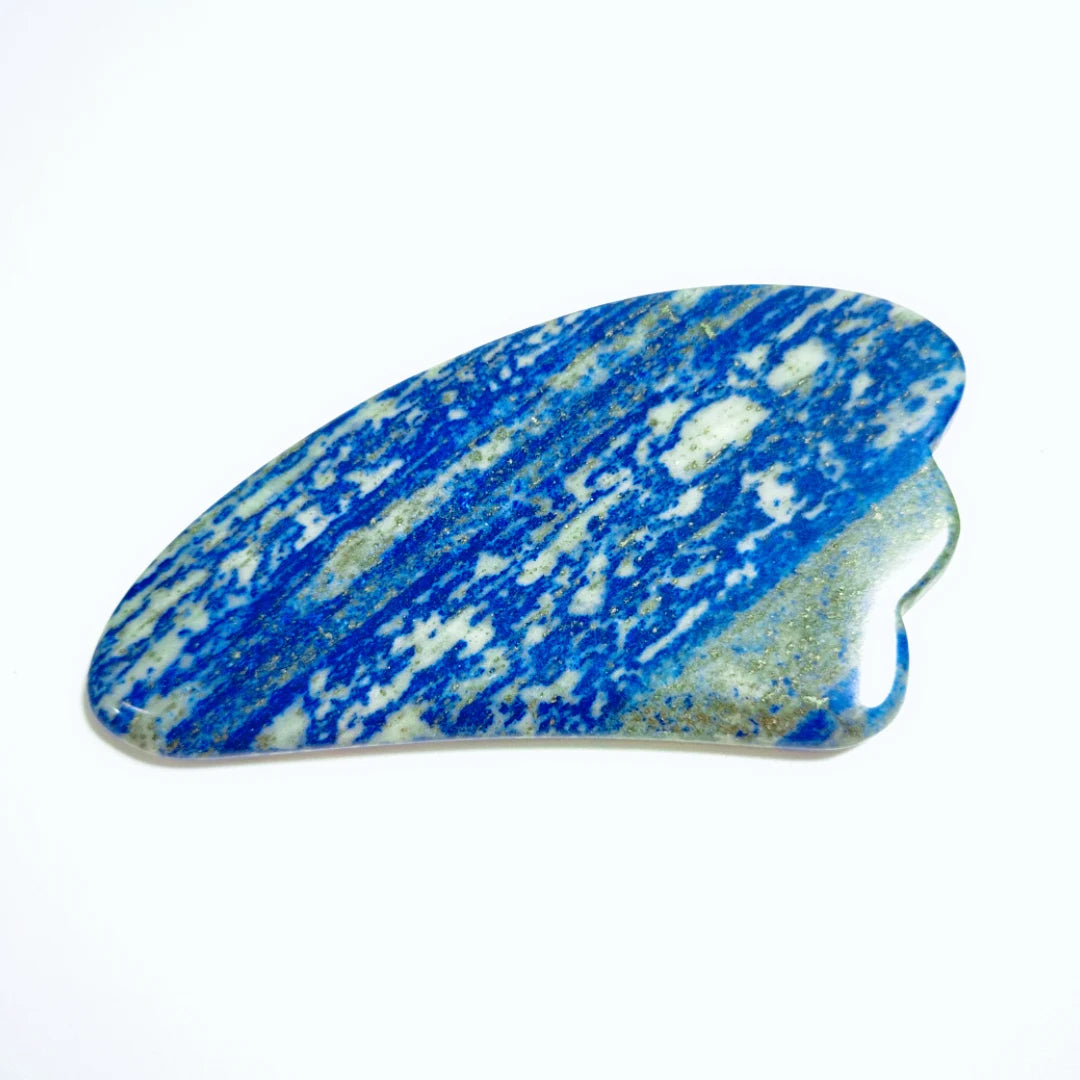Huiying Hot Selling Real Natural Lapis Lazuli Stone Claw Shape Gua Sha Scraping Board Anti Wrinkle Face Massage Customized Guasha Tools