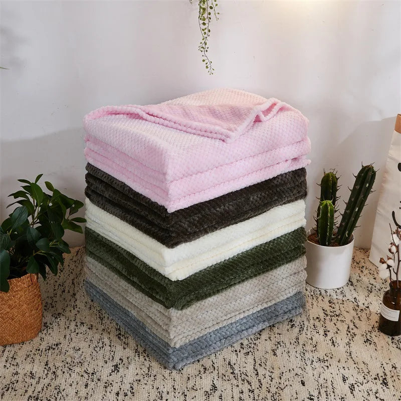 Bed Couch Sofa Travel Office Soft Warm Cozy Throw Blanket Fuzzy Decor Fleece Throw Blanket