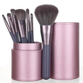 Portable 7-Piece Makeup Brush Set Ultra-Soft Blush Eyeshadow Eyebrow Pencil Shaving Brush Strong Powder Catching Ability Face