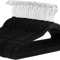 Wholesale Velvet Hanger Non-Slip Padded Hooks Foldable Double Space-Saving Design Wardrobe Kitchen Clothing Tools Bag Storage