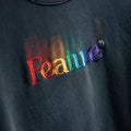 100% Cotton Heavyweight Men's T-Shirt 280 GSM Custom Multi-Color Embroidery Logo Fade-Out Print Effect Blank Design Jersey