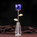 Healing Amethyst Crystal Rose for Her - Unique Anniversary Gift with Spiritual Chakra Energy