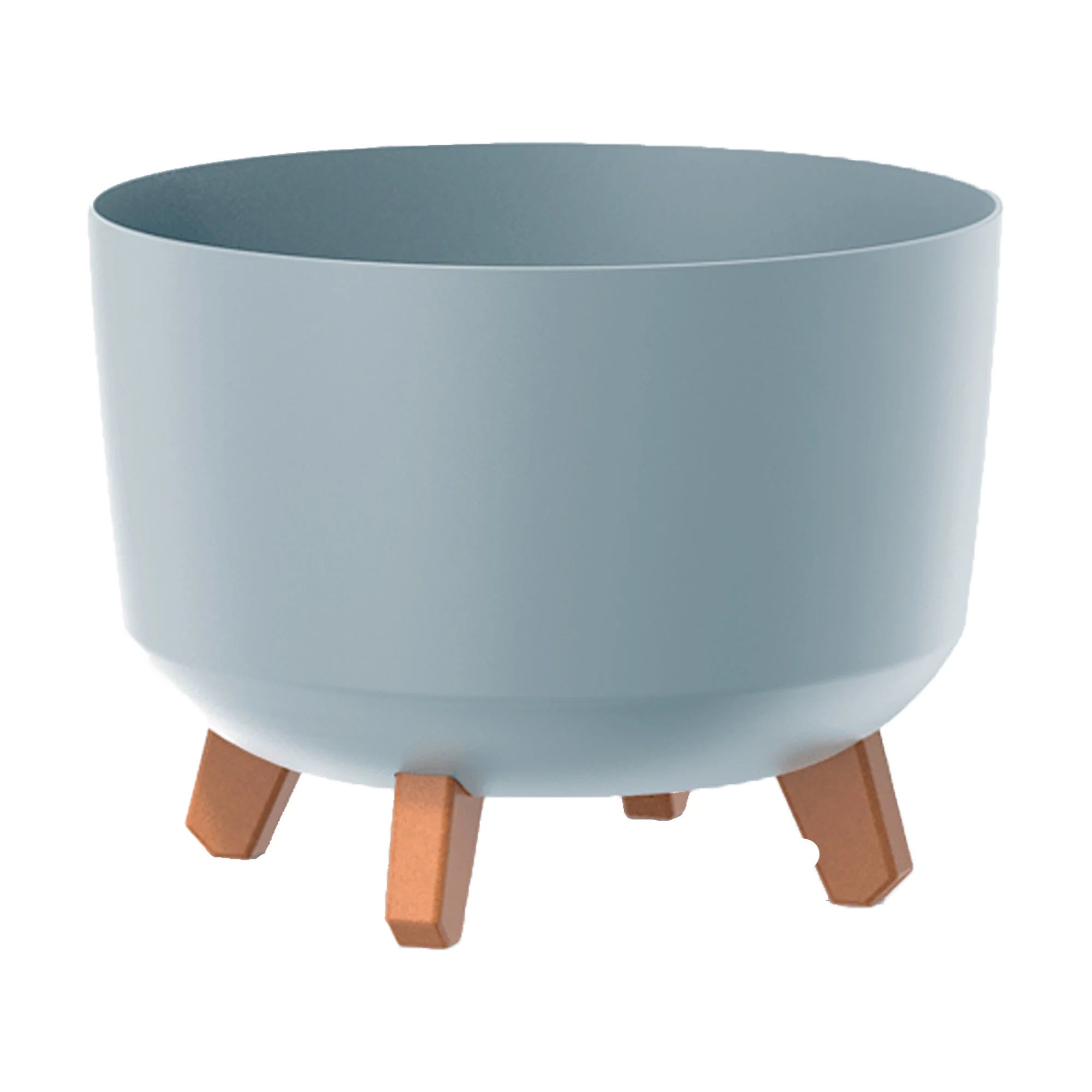 Grey flower pot without reservoir GRACIA collection 29cm x 29cm x 22cm capacity of 9.8 L.